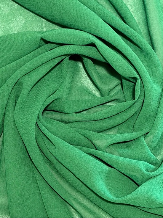 Other - Green Lightweight  de Chiffon Fabric